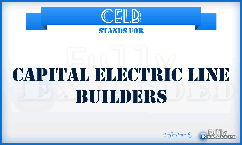 CELB - Capital Electric Line Builders