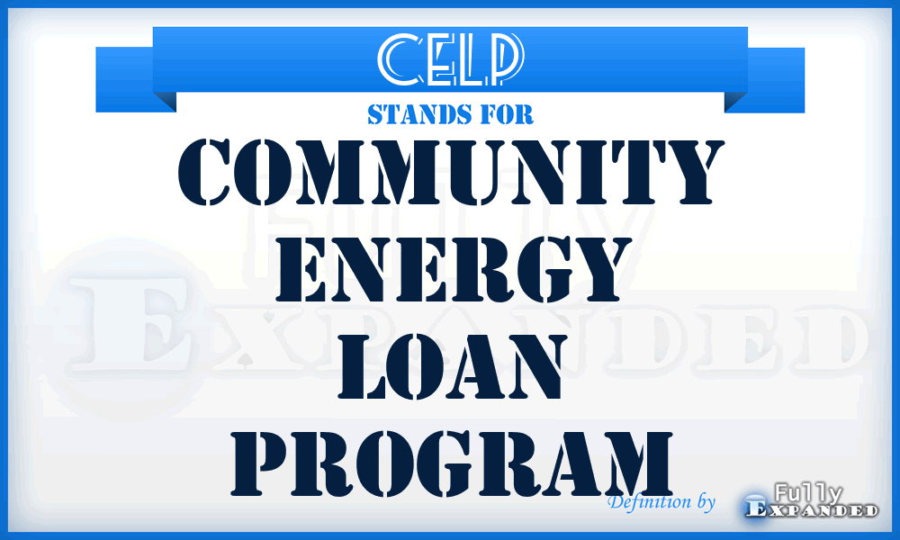CELP - Community Energy Loan Program