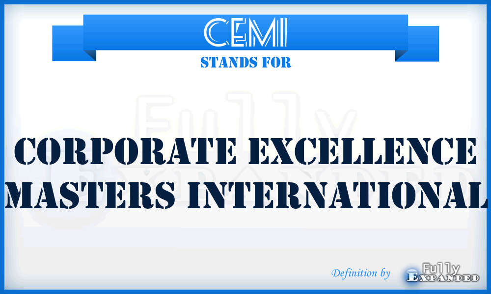 CEMI - Corporate Excellence Masters International