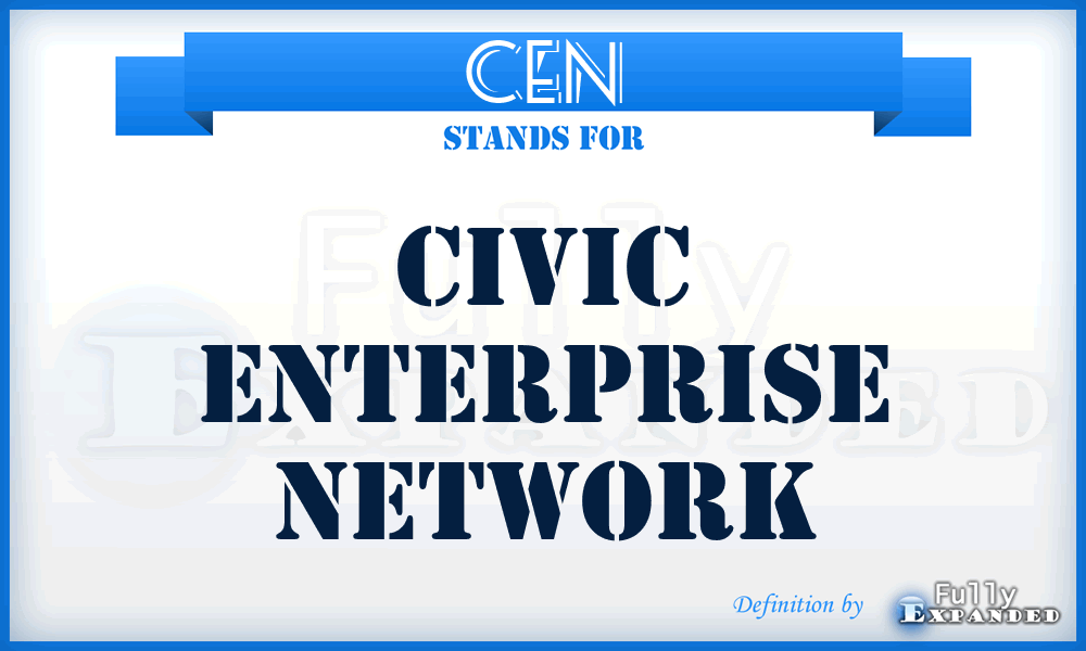 CEN - Civic Enterprise Network
