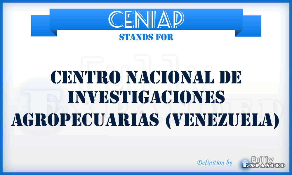 CENIAP - Centro Nacional de Investigaciones Agropecuarias (Venezuela)