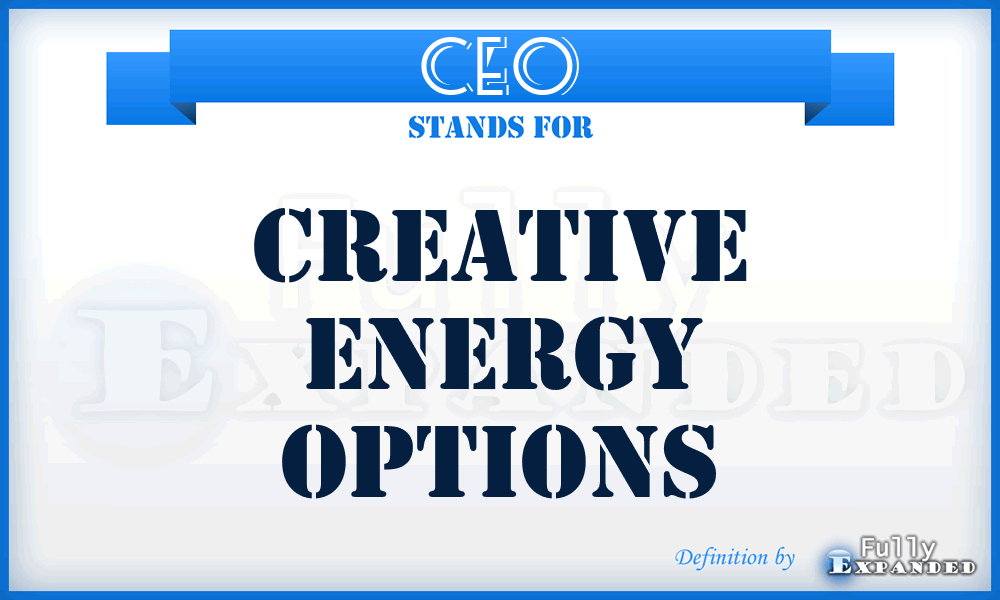 CEO - Creative Energy Options