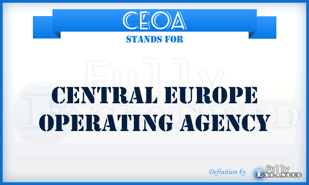 CEOA - Central Europe Operating Agency