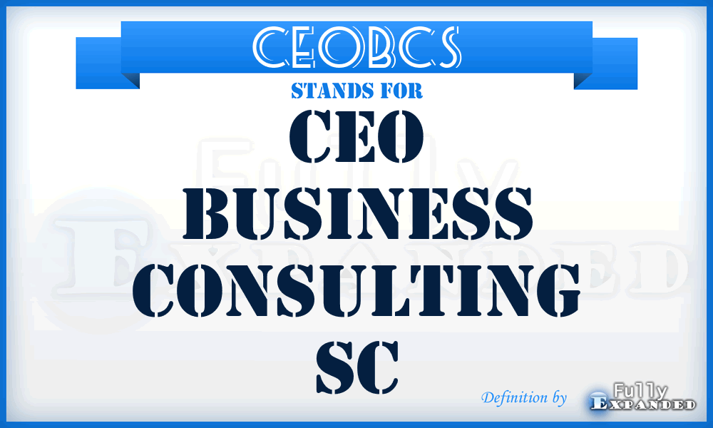 CEOBCS - CEO Business Consulting Sc