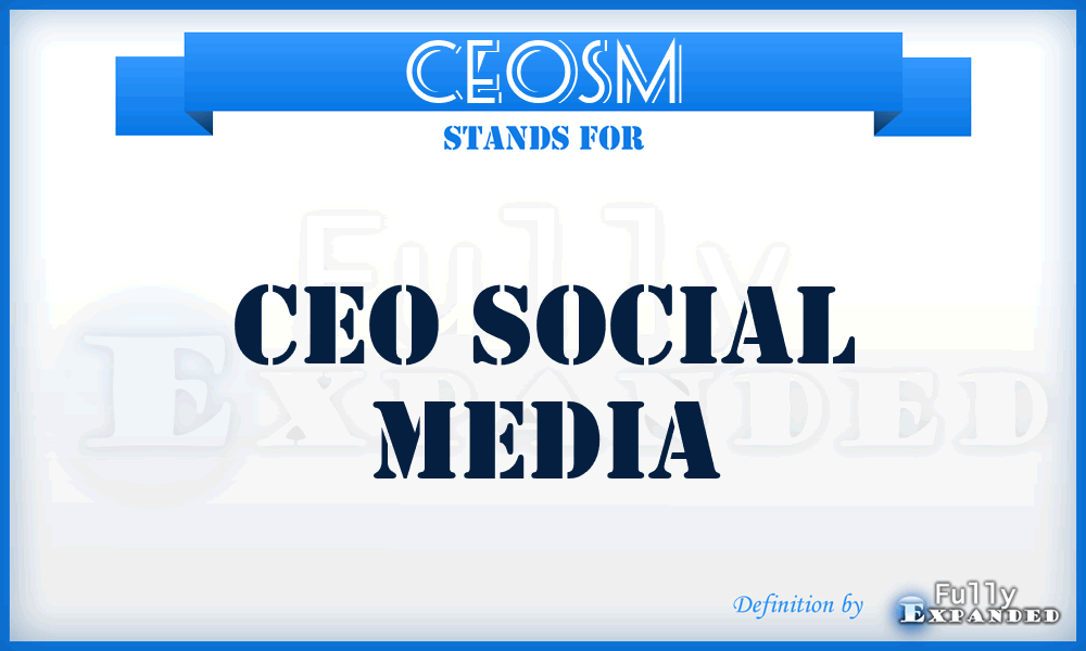 CEOSM - CEO Social Media