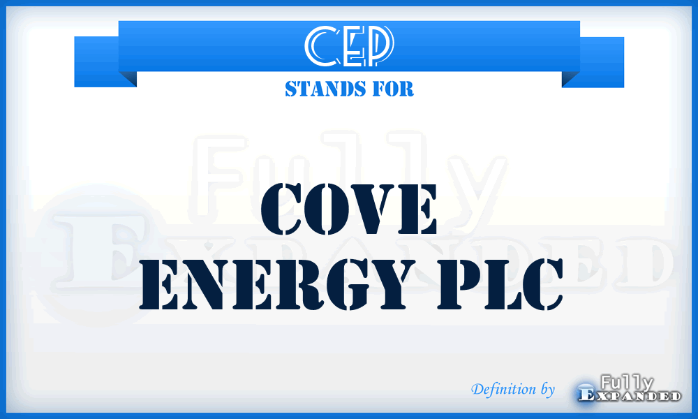 CEP - Cove Energy PLC