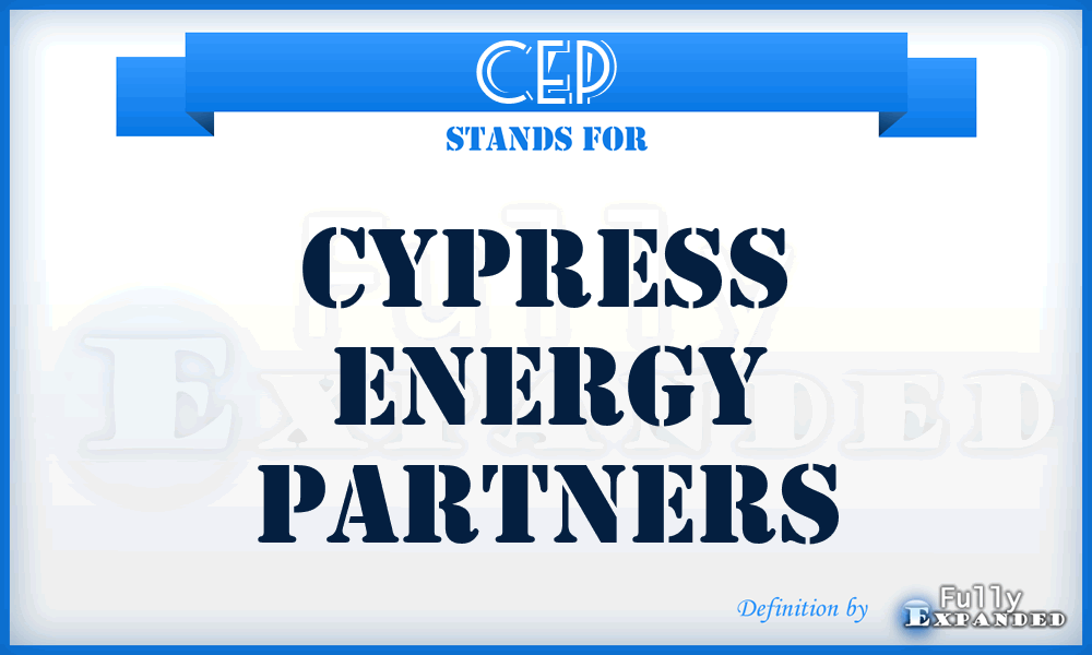 CEP - Cypress Energy Partners