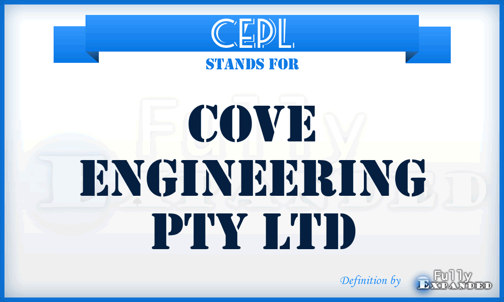 CEPL - Cove Engineering Pty Ltd