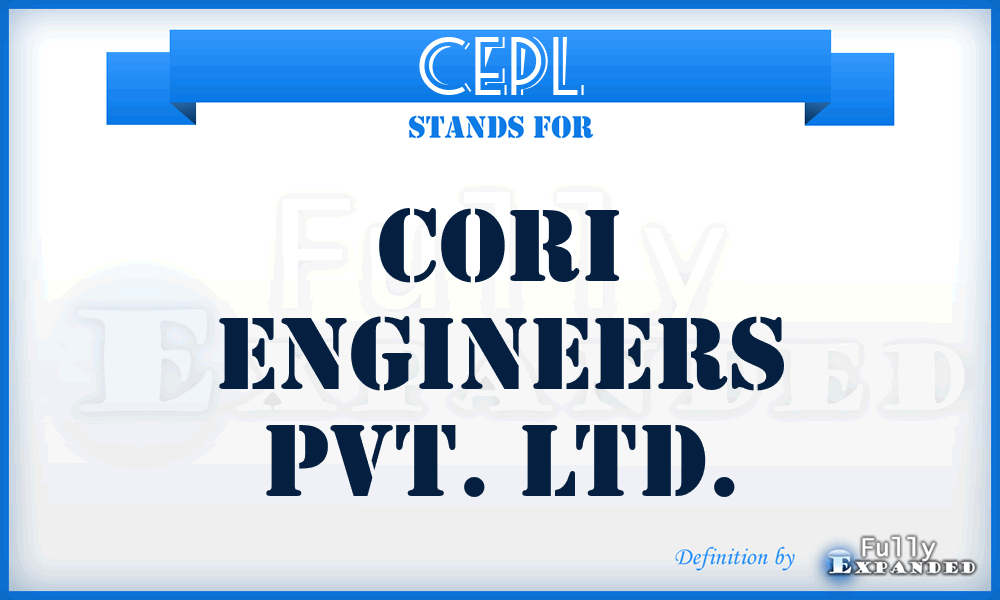 CEPL - Cori Engineers Pvt. Ltd.