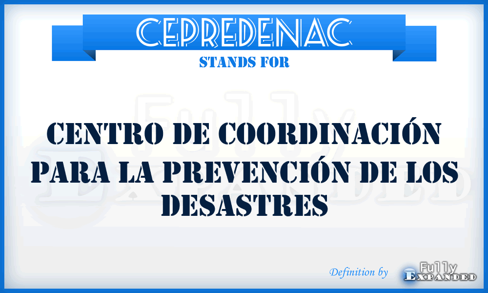 CEPREDENAC - Centro de Coordinación para la Prevención de los Desastres