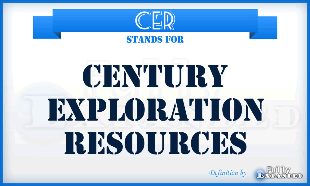 CER - Century Exploration Resources