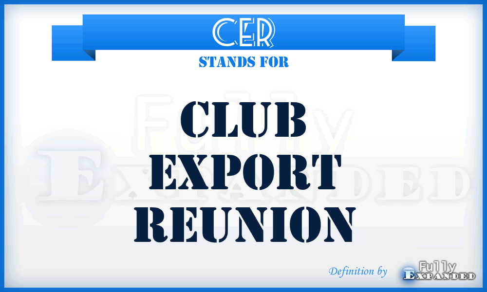 CER - Club Export Reunion