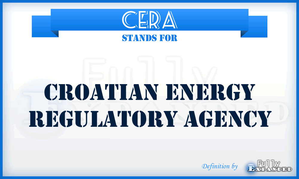 CERA - Croatian Energy Regulatory Agency