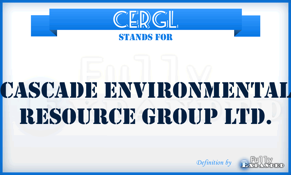 CERGL - Cascade Environmental Resource Group Ltd.