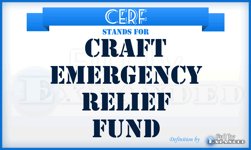 CERF - Craft Emergency Relief Fund