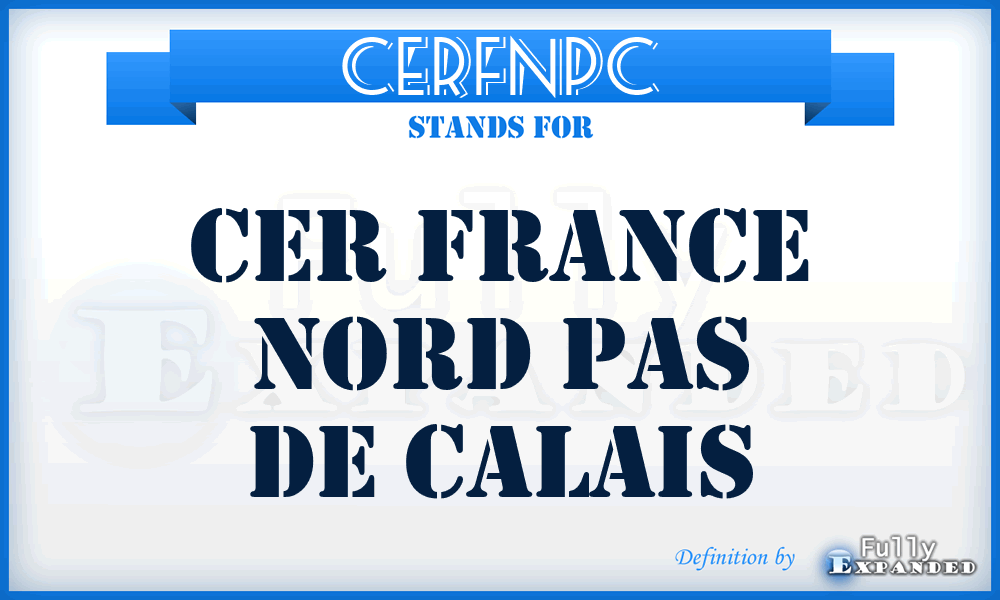 CERFNPC - CER France Nord Pas de Calais