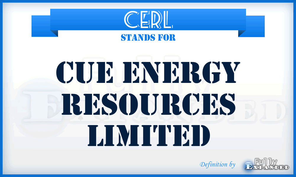 CERL - Cue Energy Resources Limited