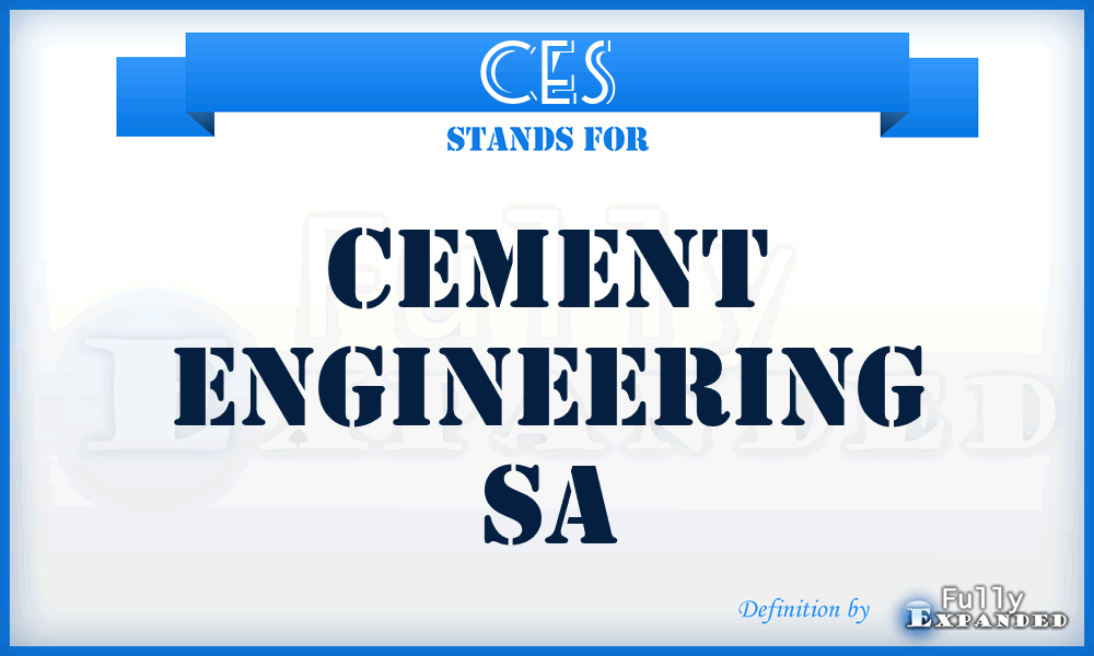 CES - Cement Engineering Sa