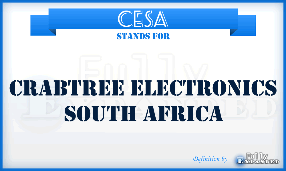CESA - Crabtree Electronics South Africa