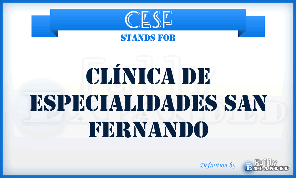 CESF - Clínica de Especialidades San Fernando