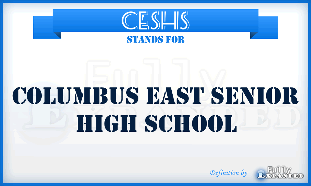 CESHS - Columbus East Senior High School