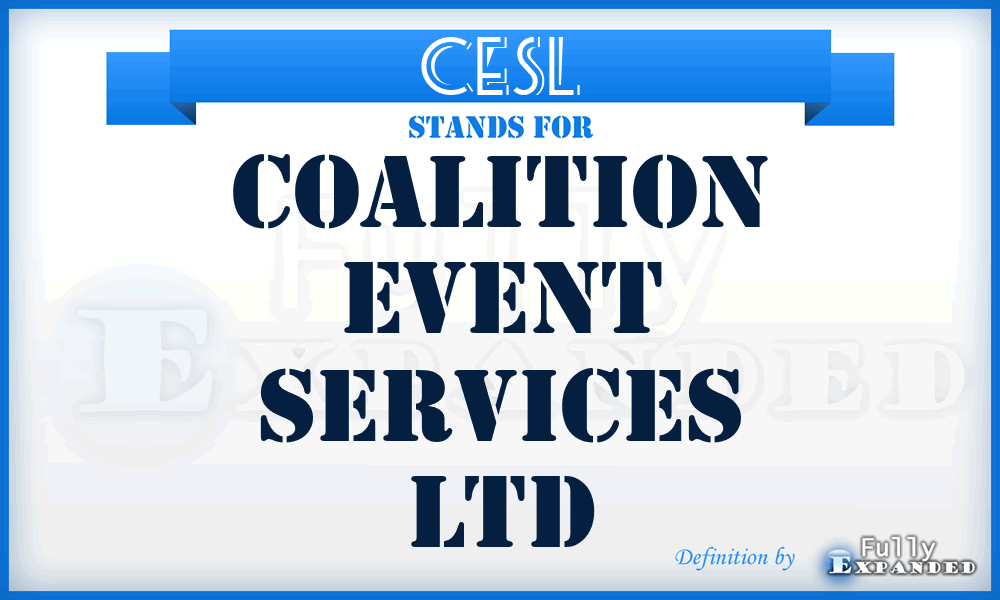 CESL - Coalition Event Services Ltd