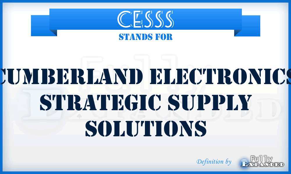 CESSS - Cumberland Electronics Strategic Supply Solutions