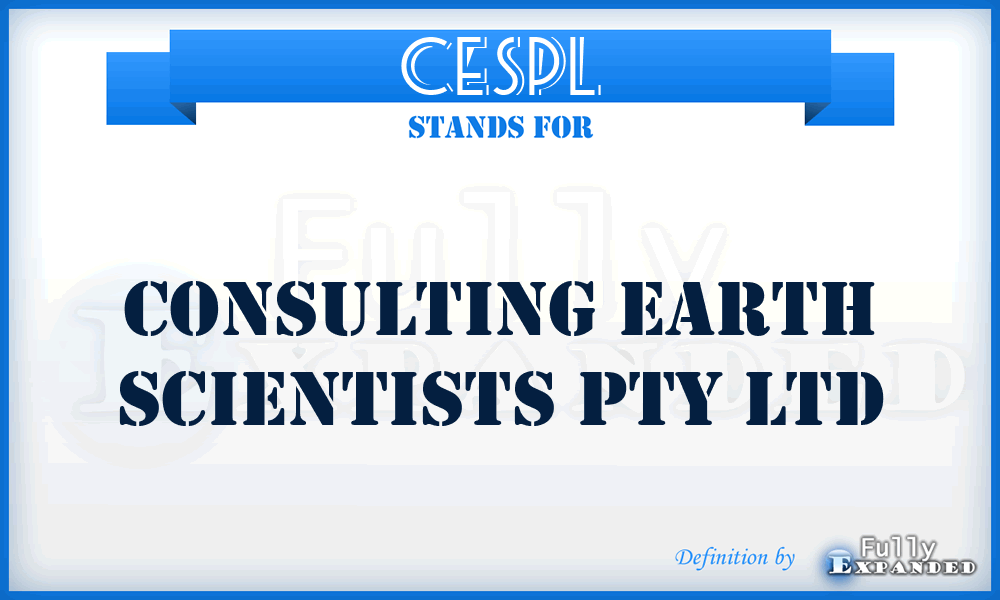 CESPL - Consulting Earth Scientists Pty Ltd