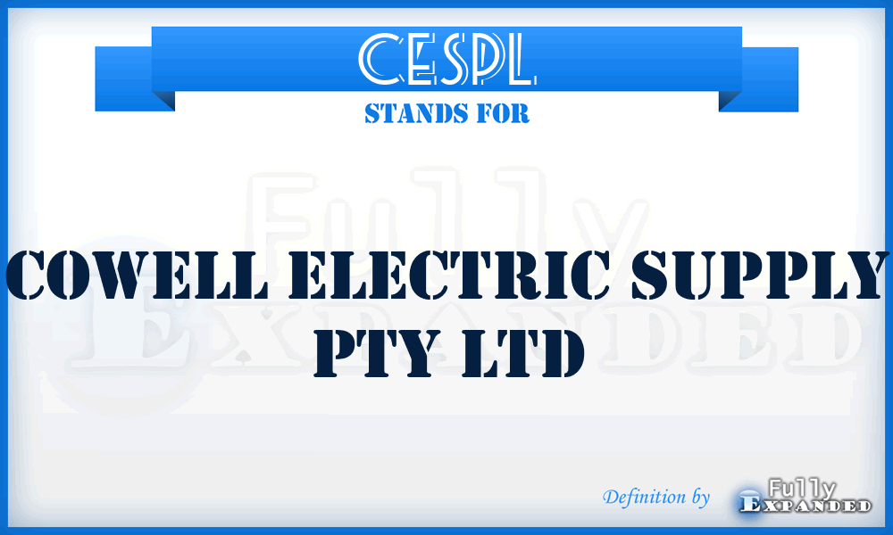 CESPL - Cowell Electric Supply Pty Ltd