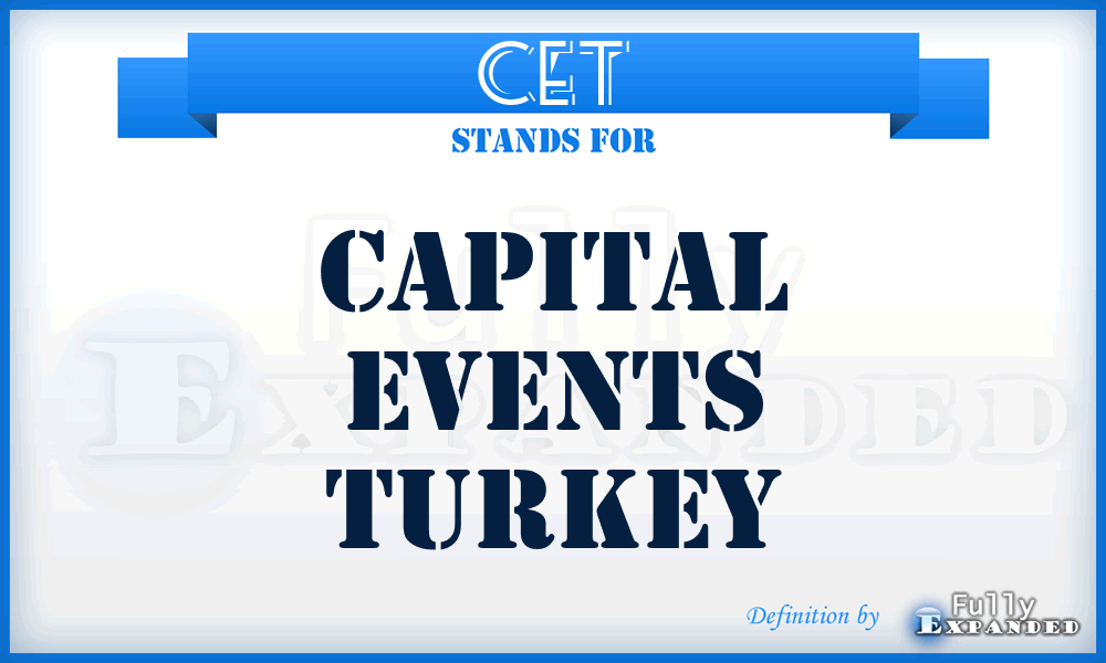 CET - Capital Events Turkey