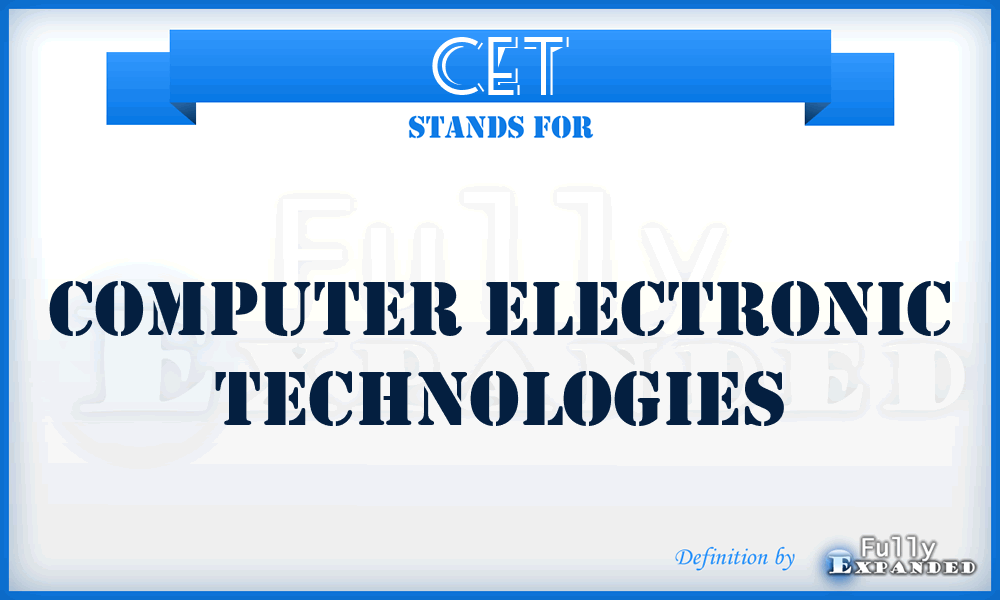 CET - Computer Electronic Technologies
