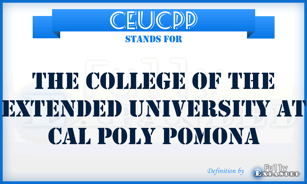 CEUCPP - The College of the Extended University at Cal Poly Pomona