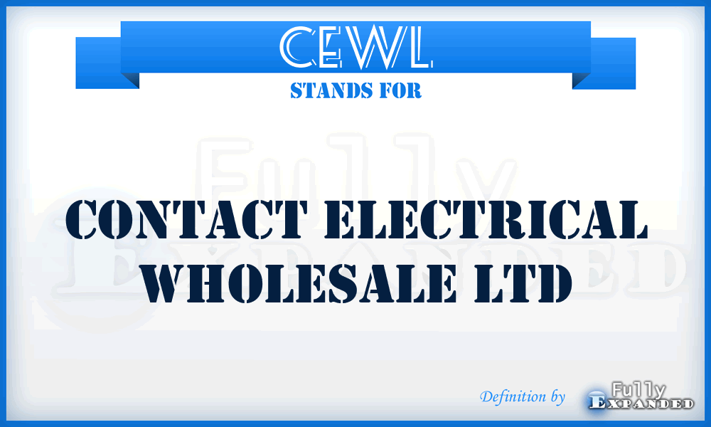 CEWL - Contact Electrical Wholesale Ltd