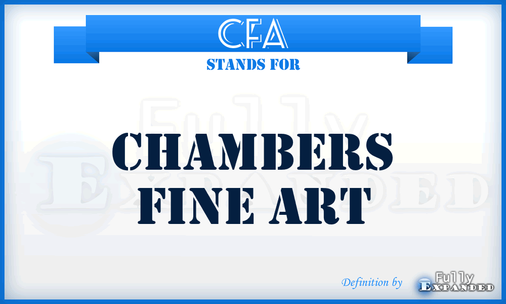 CFA - Chambers Fine Art