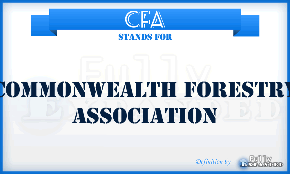 CFA - Commonwealth Forestry Association