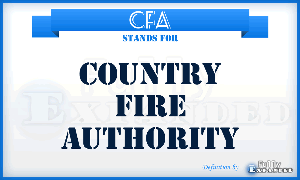 CFA - Country Fire Authority