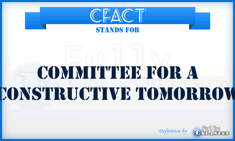 CFACT - Committee for a Constructive Tomorrow