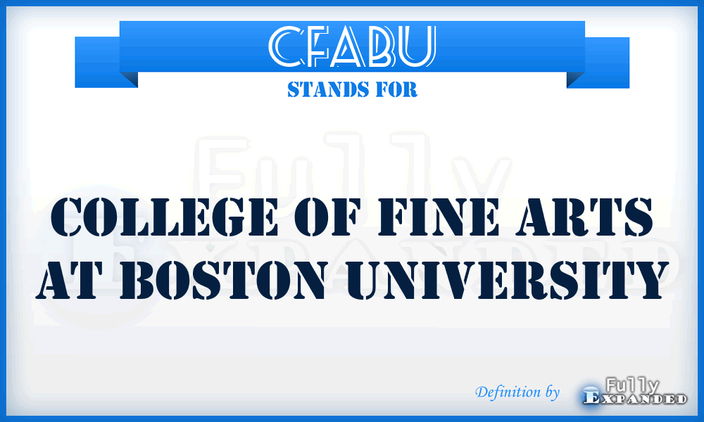 CFABU - College of Fine Arts at Boston University