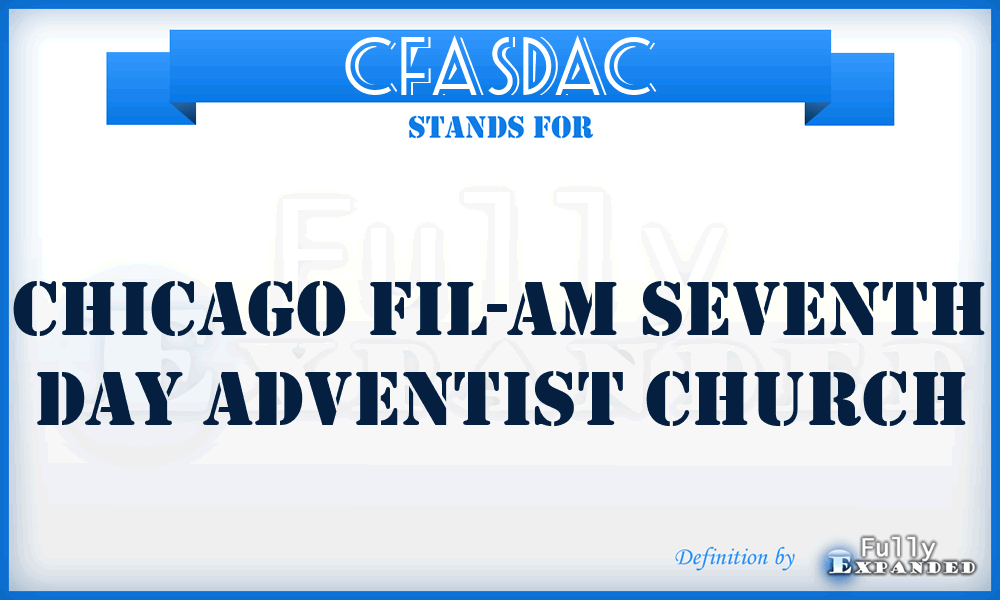 CFASDAC - Chicago Fil-Am Seventh Day Adventist Church