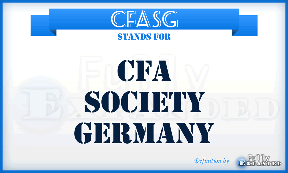 CFASG - CFA Society Germany