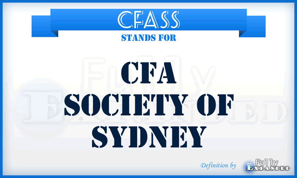 CFASS - CFA Society of Sydney