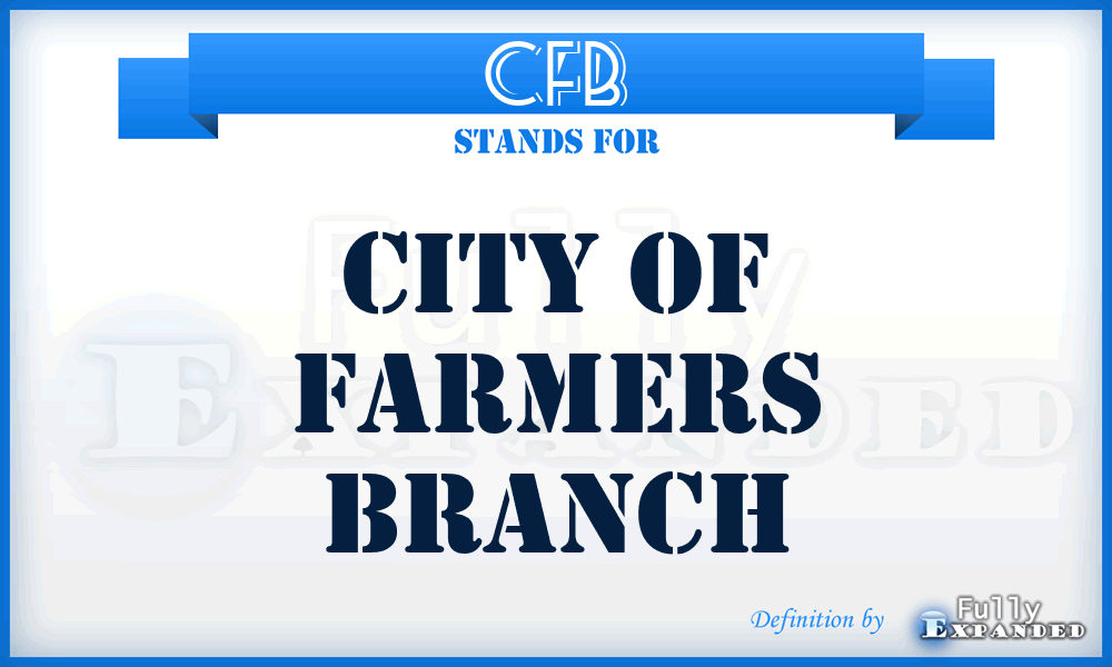 CFB - City of Farmers Branch