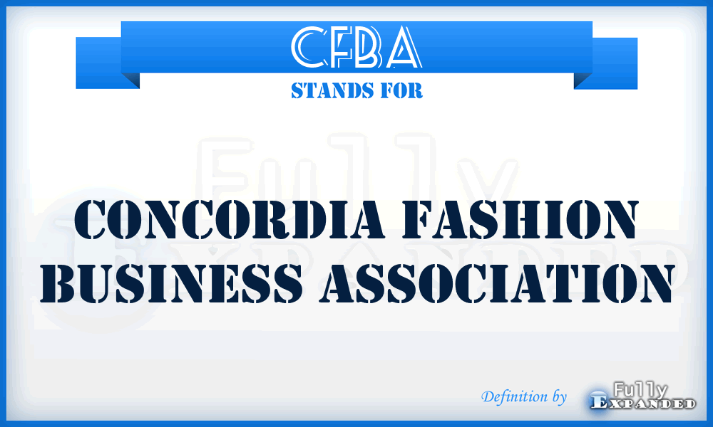 CFBA - Concordia Fashion Business Association