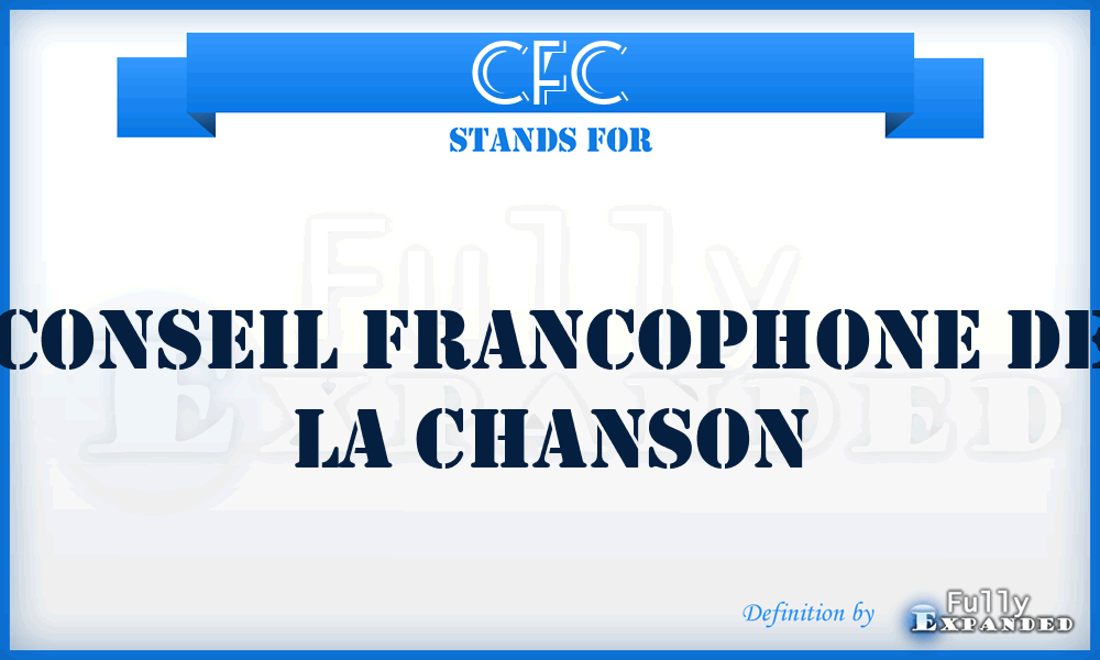 CFC - Conseil francophone de la chanson
