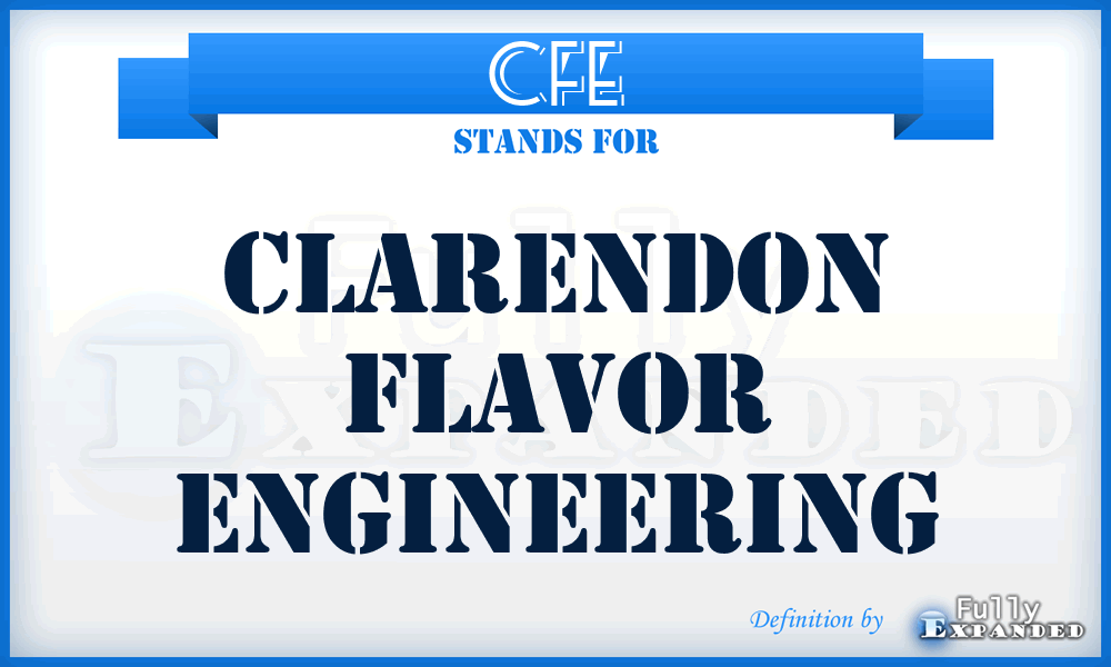 CFE - Clarendon Flavor Engineering