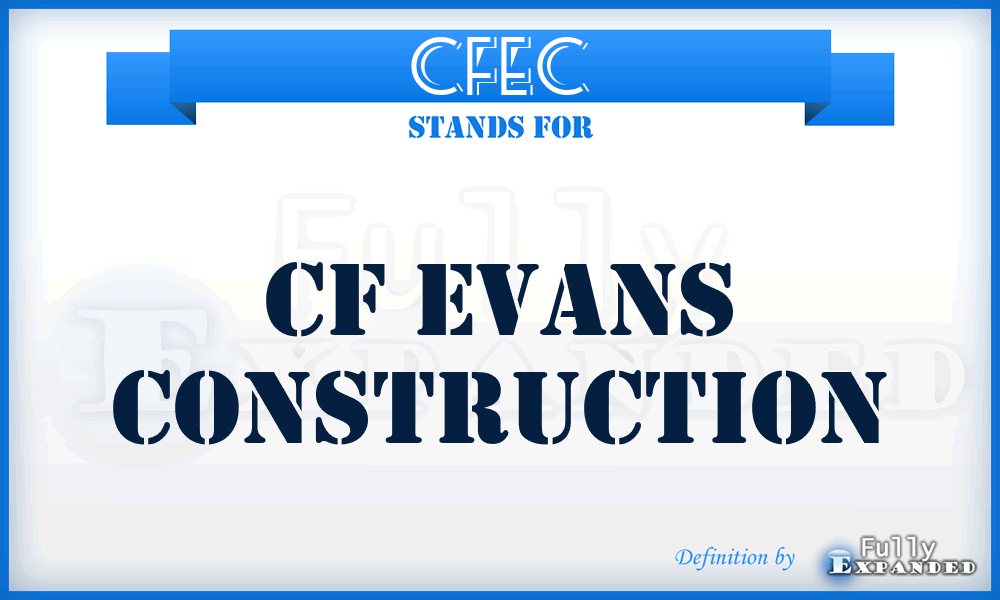 CFEC - CF Evans Construction