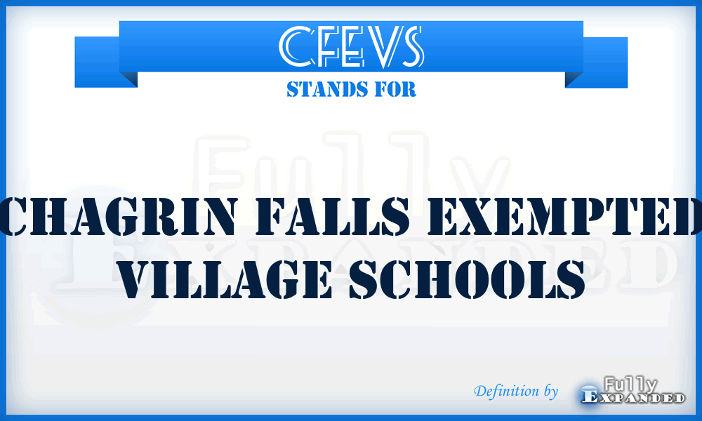 CFEVS - Chagrin Falls Exempted Village Schools