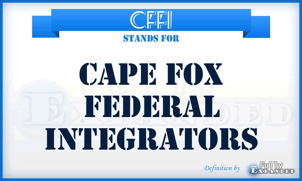 CFFI - Cape Fox Federal Integrators