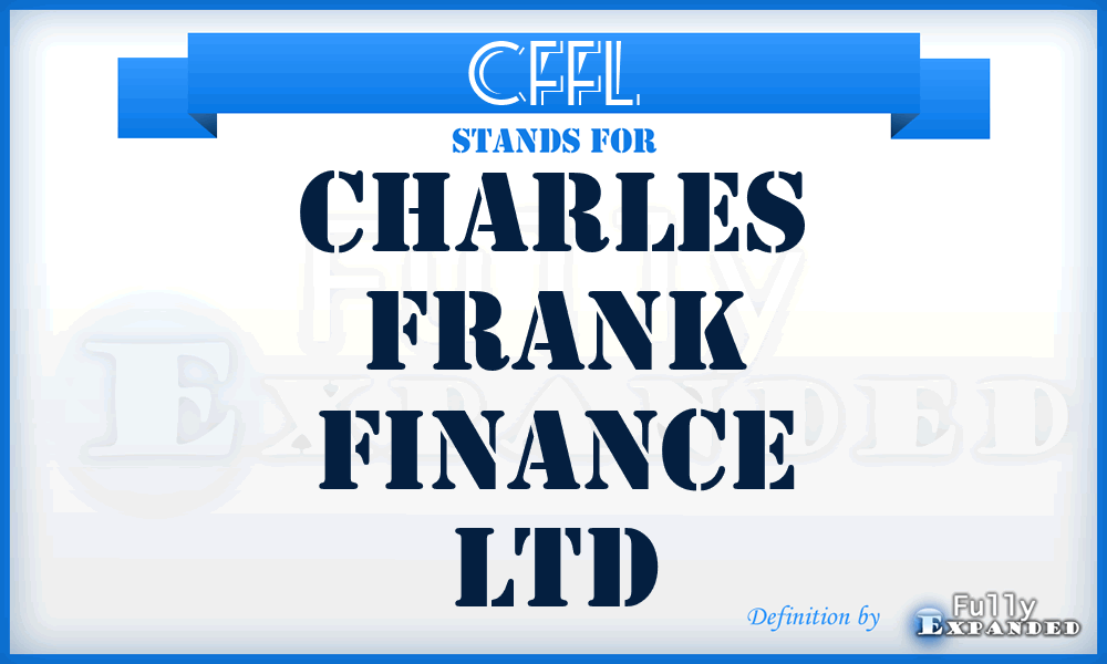 CFFL - Charles Frank Finance Ltd