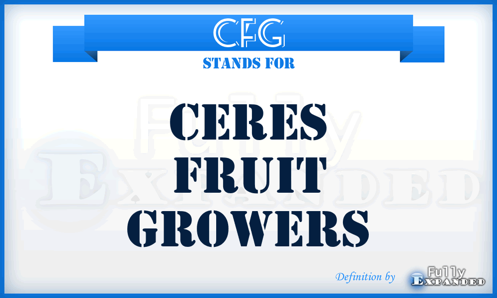 CFG - Ceres Fruit Growers